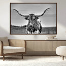 Texas Longhorn Cow Wall Art, Texas Longhorn Canvas, Cattle