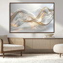 Abstract art Grey and Gold Lines Wall Art