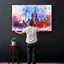 Disney Wall Art: Dreamy Watercolor Cinderella Castle Canvas by MyGreatCanvas | Canvas Wall Art Prints | Photo Prints & Wall Decor