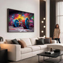 Abstract Graffiti Barbell Canvas Wall Art – Urban Fitness