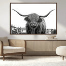 Longhorn Canvas Print, Bighorn Cow Wall Art Canvas Print