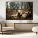 Jesus Lost Lamb Canvas Wall Art – Heartwarming Woodland by MyGreatCanvas | Canvas Wall Art Prints | Photo Prints & Wall Decor