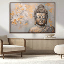 Abstract Buddha Statue Wall Art Canvas Print - Modern