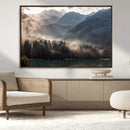 Foggy Mountain Canvas Print Forest Wall Art
