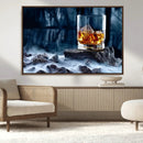 Whiskey Ice Wall Art Canvas Print