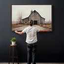 Farmhouse Rustic Barn Wall Art Canvas Print – Framed and