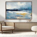 Abstract Ocean Canvas Wall Art - Coastal Blue and Gold by MyGreatCanvas | Canvas Wall Art Prints | Photo Prints & Wall Decor