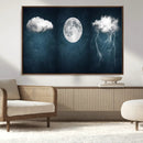 3 Piece Indigo Cloud Wall Art, Thunderstorm Moon Cloud by MyGreatCanvas | Canvas Wall Art Prints | Photo Prints & Wall Decor