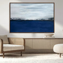 Navy Blue Abstract Wall Art Canvas Print