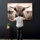 Scottish Cow Longhorn Wall Art Canvas Print by MyGreatCanvas | Canvas Wall Art Prints | Photo Prints & Wall Decor