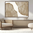 Rustic Brown Tree Ring Wall Art Canvas Print – Framed and