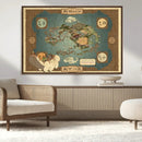 Avatar Wall Art: The Last Airbender Vintage Map - Wall Art