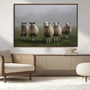 Flock of Sheep in a Mystical Fog – Pastoral Wall Art Canvas by MyGreatCanvas | Canvas Wall Art Prints | Photo Prints & Wall Decor