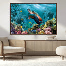 Sea Turtle and Coral Reef Triptych Wall Art – Vibrant by MyGreatCanvas | Canvas Wall Art Prints | Photo Prints & Wall Decor