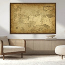 Vintage Game of Thrones Map Wall Art | Westeros and Essos