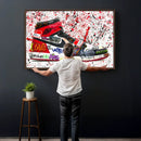 Jordan Shoes Graffiti Wall Art Canvas Print- Jordan Graffiti by MyGreatCanvas | Canvas Wall Art Prints | Photo Prints & Wall Decor
