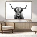 Highland Wall Art Canvas Print – Minimalist Black and White by MyGreatCanvas | Canvas Wall Art Prints | Photo Prints & Wall Decor