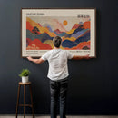 Yayoi Kusama Landscape Canvas Print, Vibrant Floral Mountain by MyGreatCanvas | Canvas Wall Art Prints | Photo Prints & Wall Decor