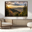 Sunrise Over the Smoky Mountains Canvas Wall Art –