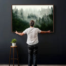 Foggy Forest Wall Art – Tranquil Green Woodland Canvas by MyGreatCanvas | Canvas Wall Art Prints | Photo Prints & Wall Decor