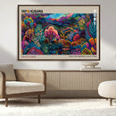 Framed Japanese 1986 Wall Art Print, Yayoi Kusama 1986 Wall