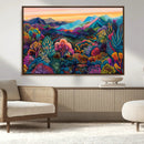 Colorful Abstract Landscape Wall Art Print Canvas - Vibrant