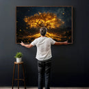Golden Tree of Life Canvas Wall Art Print - Majestic Glowing by MyGreatCanvas | Canvas Wall Art Prints | Photo Prints & Wall Decor