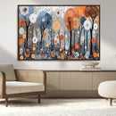 Abstract Winter Landscape Canvas Wall Art Print - Large