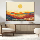 YAYOI KUSAMA Colorful Dot Art Landscape Canvas - Framed