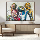 Shai Yossef Style Canvas Art - Joyful African Black Kids