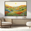 YAYOI KUSAMA Colorful Dot Art Landscape Canvas - Framed
