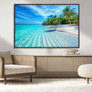 Tropical Beach Wall Art Canvas Print - Serene Ocean