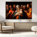 Religious Canvas Wall Art Print - Madonna and Child with