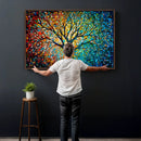 Yggdrasil Tree of Life Wall Art Print | Mosaic Style 3-Panel