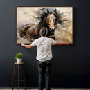 Abstract Horse Wall Art Canvas Print – Large Western