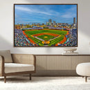 Wrigley Field Chicago Cubs Panoramic Canvas Print –