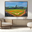 Wrigley Field Chicago Cubs Panoramic Canvas Print –