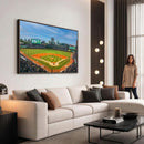 Wrigley Field Chicago Cubs Panoramic Canvas Print –