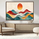 Southwest Mountain Wall Art Canvas Print – Boho Triptych