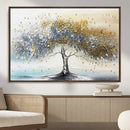 Golden and Silver Tree Wall Art – Framed Elegant Leaves by MyGreatCanvas | Canvas Wall Art Prints | Photo Prints & Wall Decor