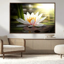 Lotus Flower Wall Art Canvas Print, Water Lily Large Wall