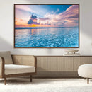 Ocean Sunset Canvas Wall Art Print – Tranquil Seascape