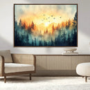 Abstract Forest Wall Art Print- Serene Nature Canvas Print