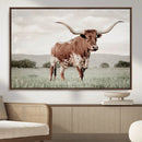 Texas Longhorn Wall Art – Framed Spotted Cattle Canvas by MyGreatCanvas | Canvas Wall Art Prints | Photo Prints & Wall Decor