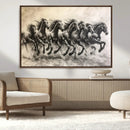 Running Horses Wall Art Canvas Print – Framed Monochrome by MyGreatCanvas | Canvas Wall Art Prints | Photo Prints & Wall Decor
