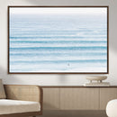 Ocean Wave Surfer Wall Art – Framed Minimal Seascape Canvas by MyGreatCanvas | Canvas Wall Art Prints | Photo Prints & Wall Decor