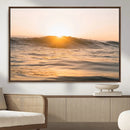 Calm Water Wall Art – Framed Sunset Waves Canvas Artwork, by MyGreatCanvas | Canvas Wall Art Prints | Photo Prints & Wall Decor