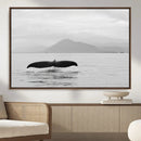 Whale Tail Wall Art – Framed Black White Ocean Canvas by MyGreatCanvas | Canvas Wall Art Prints | Photo Prints & Wall Decor