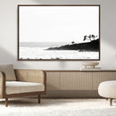 Surfer Cliffs Wall Art Canvas Print – Framed Black White by MyGreatCanvas | Canvas Wall Art Prints | Photo Prints & Wall Decor