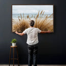 Beach Grass Wall Art Canvas Print – Framed Coastal Dunes Art by MyGreatCanvas | Canvas Wall Art Prints | Photo Prints & Wall Decor